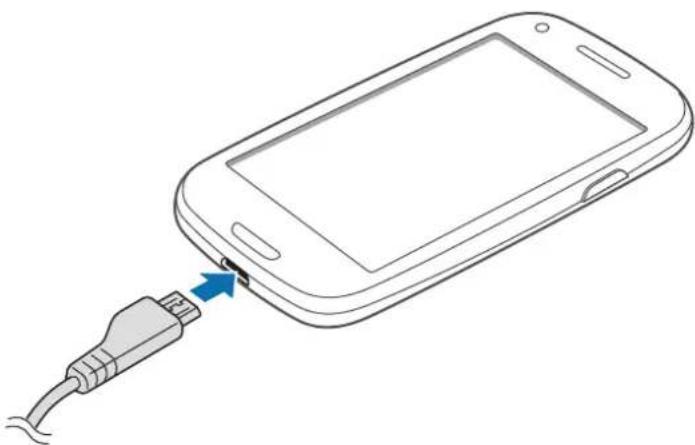 T-Mobile Samsung Galaxy S3 mini - Akku laden mit dem Ladegerät - 1