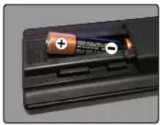 XD Enjoy XD43SF2V - Inserting the Batteries into the Remote - 1