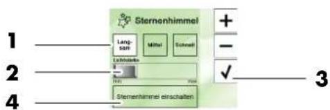 Klafs TouchControl - Sternenhimmel einstellen - 1