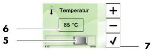 Klafs TouchControl - Temperatur einstellen - 1