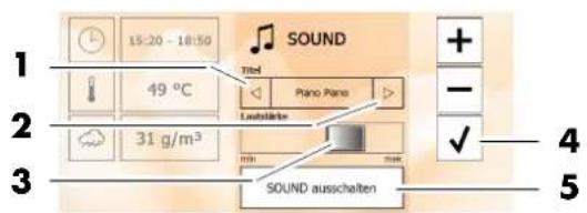 Klafs TouchControl - Sound einstellen - 1