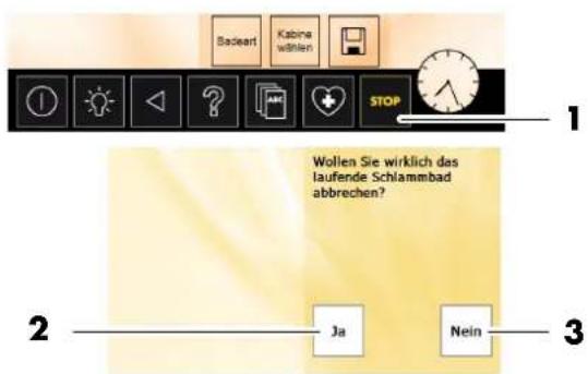 Klafs TouchControl - Badebetrieb stoppen - 1