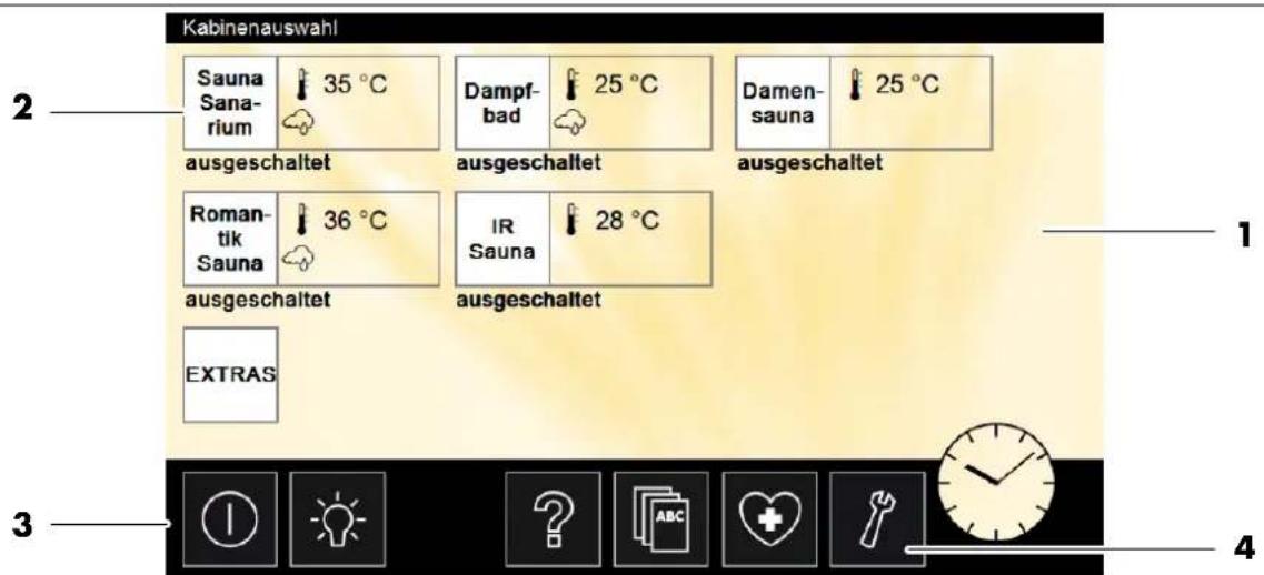 Klafs TouchControl - Bedien- und Anzeigeelemente TOUCHCONTROL - 1