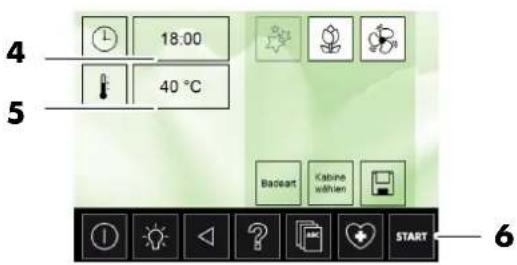 Klafs TouchControl - Caldarium einstellen und starten - 1