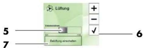Klafs TouchControl - Lüftung einstellen - 1