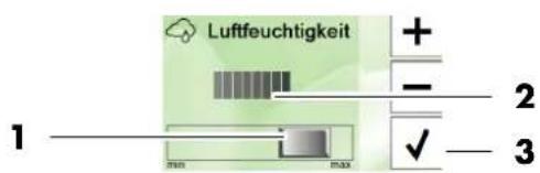 Klafs TouchControl - Luftfeuchtigkeit einstellen - 1