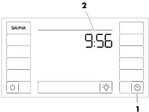 Klafs SaunaPUR 18040 - Uhr einstellen - 1