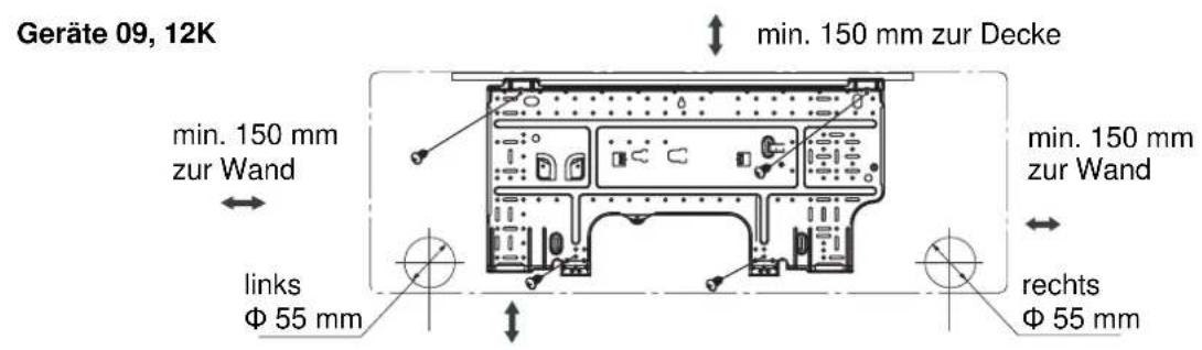 Sinclair ASH-24AIE - Montageplatte installieren - 1