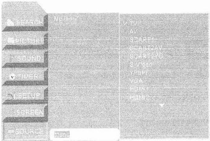 Onn XQ-2623 - SOURCE menu - 1