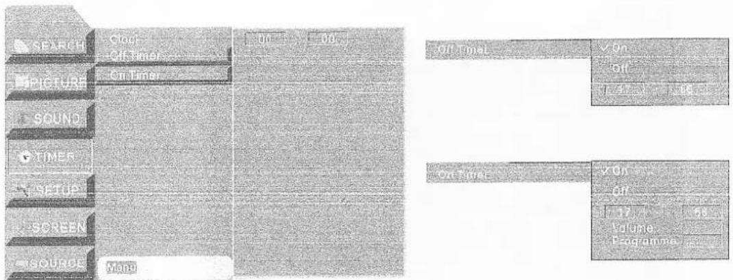 Onn XQ-2623 - TIMER menu - 1