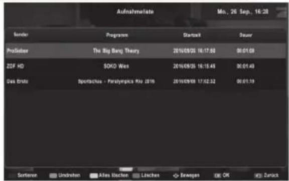 XORO HRK 7672 TWIN - Aufnahmeliste - 1