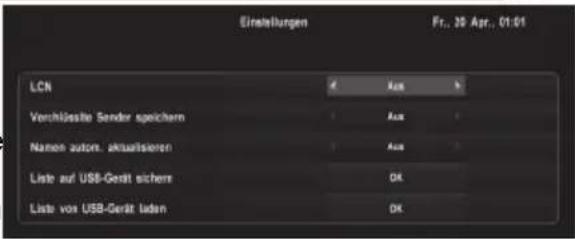 XORO HRK 7672 TWIN - Einstellungen LCN - 1
