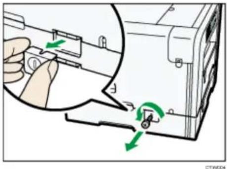 Sawgrass Virtuoso SG800EU - Detaching the option tray - 1