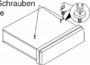 Pro2 MD 41049 - Entfernen der Schrauben vor der Montage Entfernen Sie vor der Montage des Geräts die beiden Schrauben. - 1
