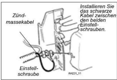 Shindaiwa T230S - Schließen Sie den Gaszug an. - 1
