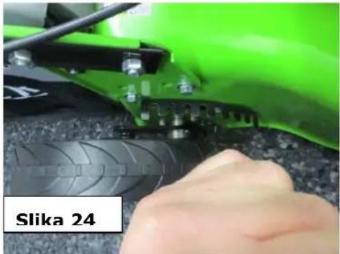 Zipper ZI-BRM35 - Preden spremenite nastavitev višine rezanja, izklopite motor in počakajte, da se rotirajoči deli popolnoma ustavijo. - 1
