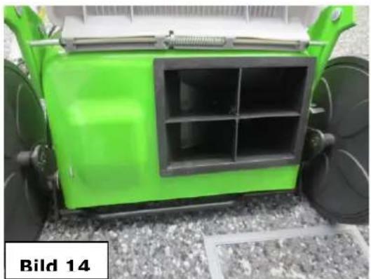Zipper ZI-BRM35 - Hinweis: Nur durchführen mit angehaltenem Motor und vollständigem Stillstand des Schneidemessers! - 1