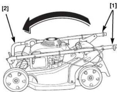 Honda HRX537VYE - Zusammenlegen des Lenkgestänges - 1