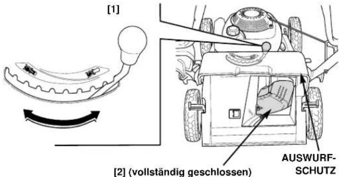Honda HRX537VYE - Einstellung des Schnittrichtungsknopfs - 1