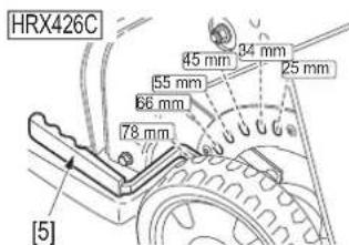 Honda HRX426C - EINSTELLUNG DER SCHNITTHÖHE - 2