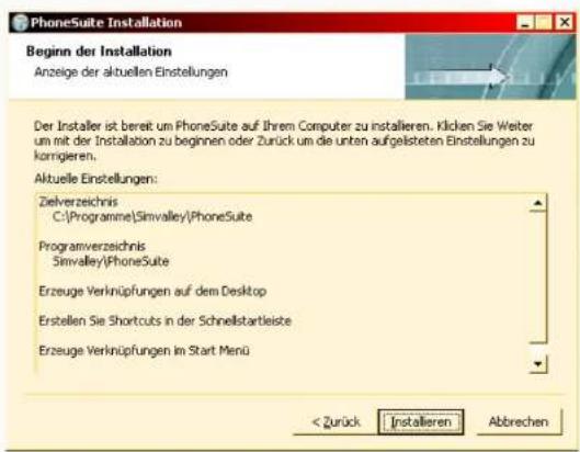 Simvalley XL-959 - - Installation der PhoneSuite - 6