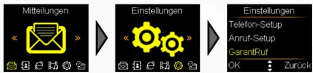 Simvalley XL-959 - - GarantRuf-Einstellungen vornehmen - 1