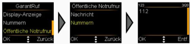Simvalley XL-959 - - Einstellen der Notruf-Nummer - 1