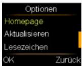 Simvalley XL-959 - - Das Optionsmenü des WAP-Browsers - 1