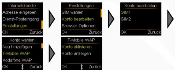 Simvalley XL-959 - - Auswahl des Datenkontos - 1