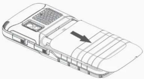 Simvalley XL-959 - • SIM-Karte und Akku einlegen - 1