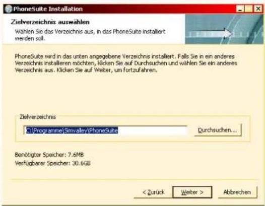 Simvalley XL-959 - - Installation der PhoneSuite - 3