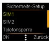 Simvalley XL-959 - • Die SIM-Codeabfrage aktivieren/deaktiveren - 1