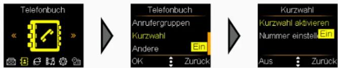 Simvalley XL-959 - - Kurzwahleinstellungen vornehmen - 1