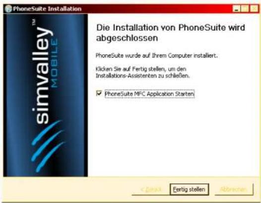 Simvalley XL-959 - - Installation der PhoneSuite - 7