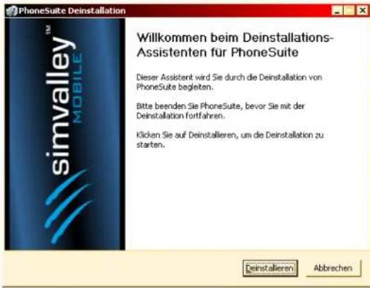 Simvalley XL-959 - - Deinstallation der Software - 5