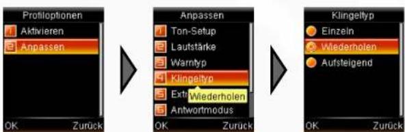 Simvalley SX-325 - • mp3-Dateien als Klingelton - 13