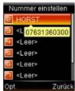 Simvalley SX-325 - - Kontakte einer Kurzwahlnummer zuweisen - 7