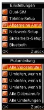 Simvalley SX-325 - - Anrufe umleiten - 2