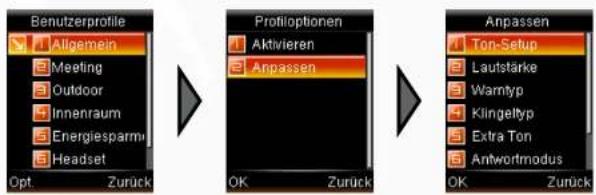Simvalley SX-325 - - Benutzerprofile anpassen - 1