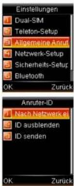 Simvalley SX-325 - - Einstellen der Rufnummernübermittlung - 2