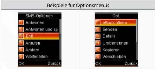 Simvalley SX-325 - - Optionsmenüs - 1