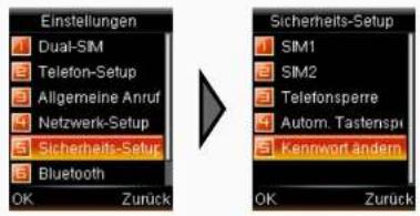 Simvalley SX-325 - - Telefoncode ändern - 1