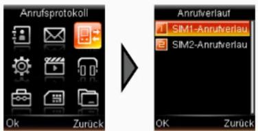 Simvalley SX-325 - - Anrufverlauf - 1