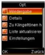 Simvalley SX-325 - - Optionsmenü - 1