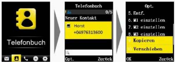 Simvalley XL-937 - Gespeicherte Kontakte verwalten - 4