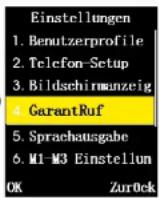 Simvalley XL-937 - GarantRuf-Einstellungen vornehmen - 3