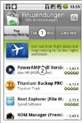 Simvalley SP-120 - So rufen Sie Hilfe zu Android Market auf - 2