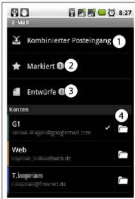 Simvalley SP-120 - So öffnen Sie den Bildschirm „Konten“ - 1