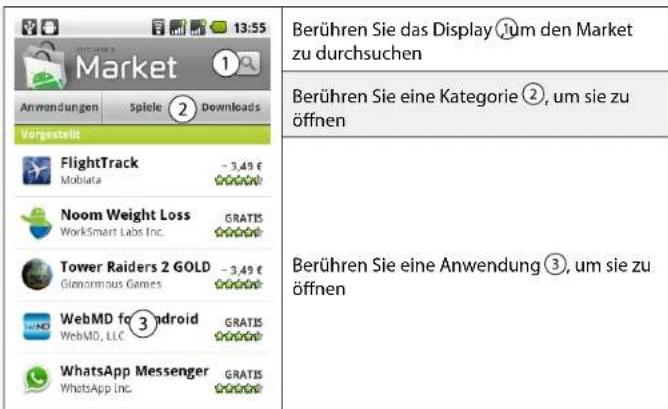 Simvalley SP-120 - So öffnen Sie Android Market - 1
