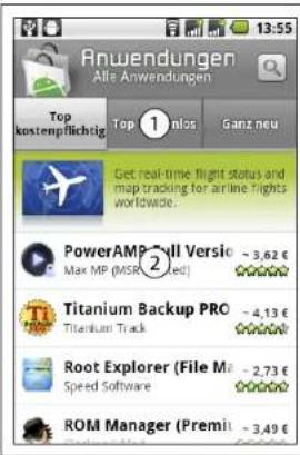 Simvalley SP-40 - So rufen Sie Hilfe zu Android Market auf - 2